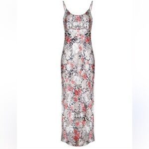 NWOT GANNI Floral Heavy Satin Slip Dress.